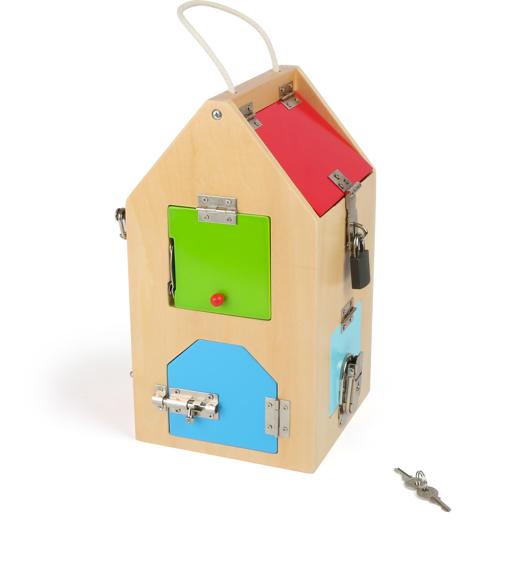 Montessori Wooden Lock Box & Latches Toy - Vue 4