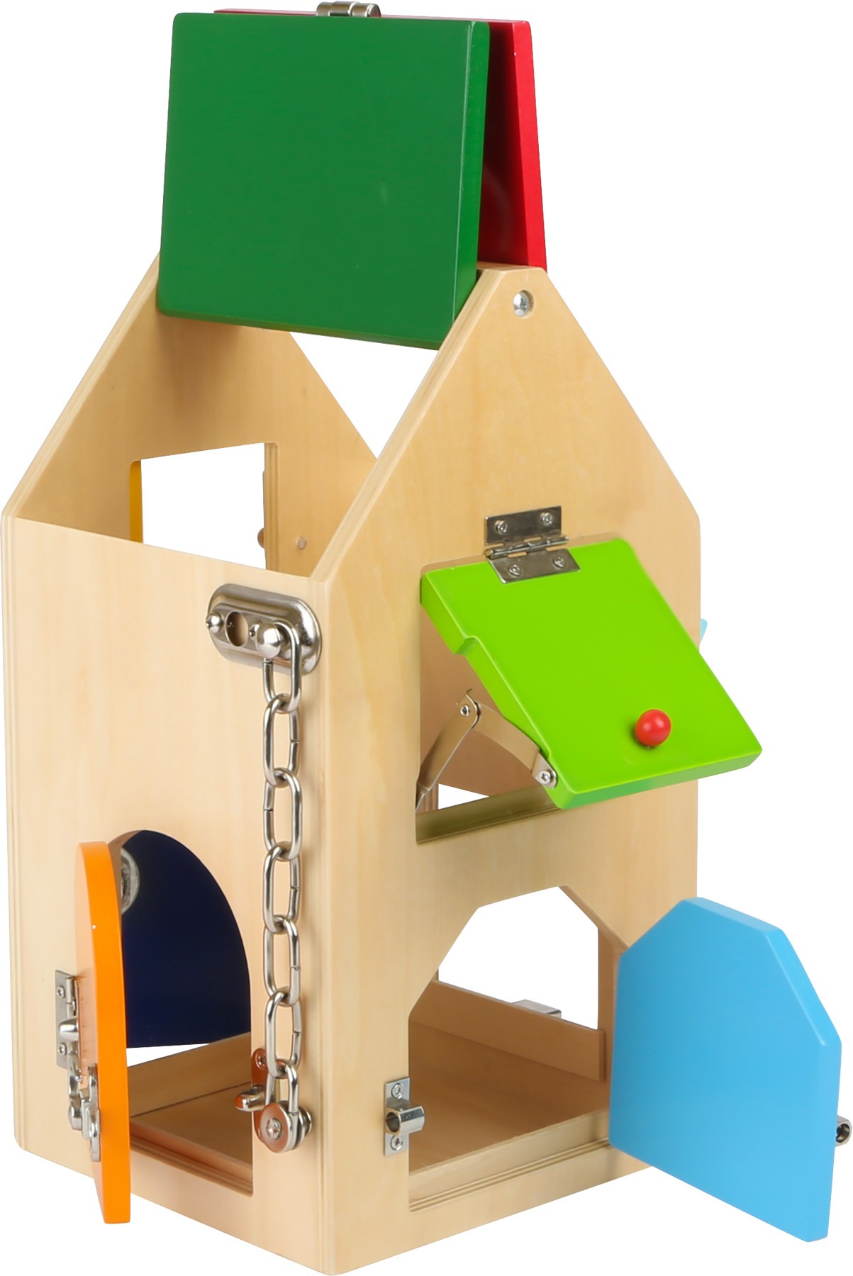 Montessori Wooden Lock Box & Latches Toy - Vue 3