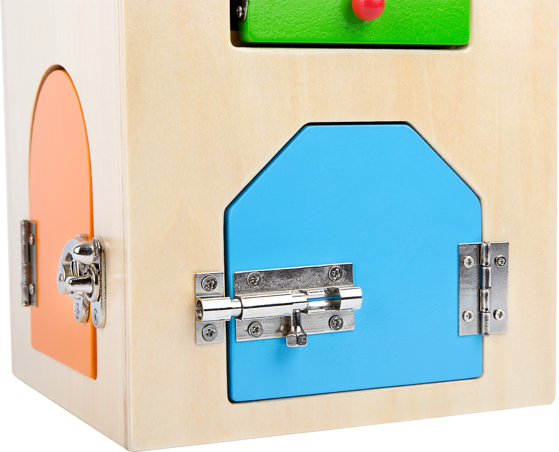 Montessori Wooden Lock Box & Latches Toy - Vue 6