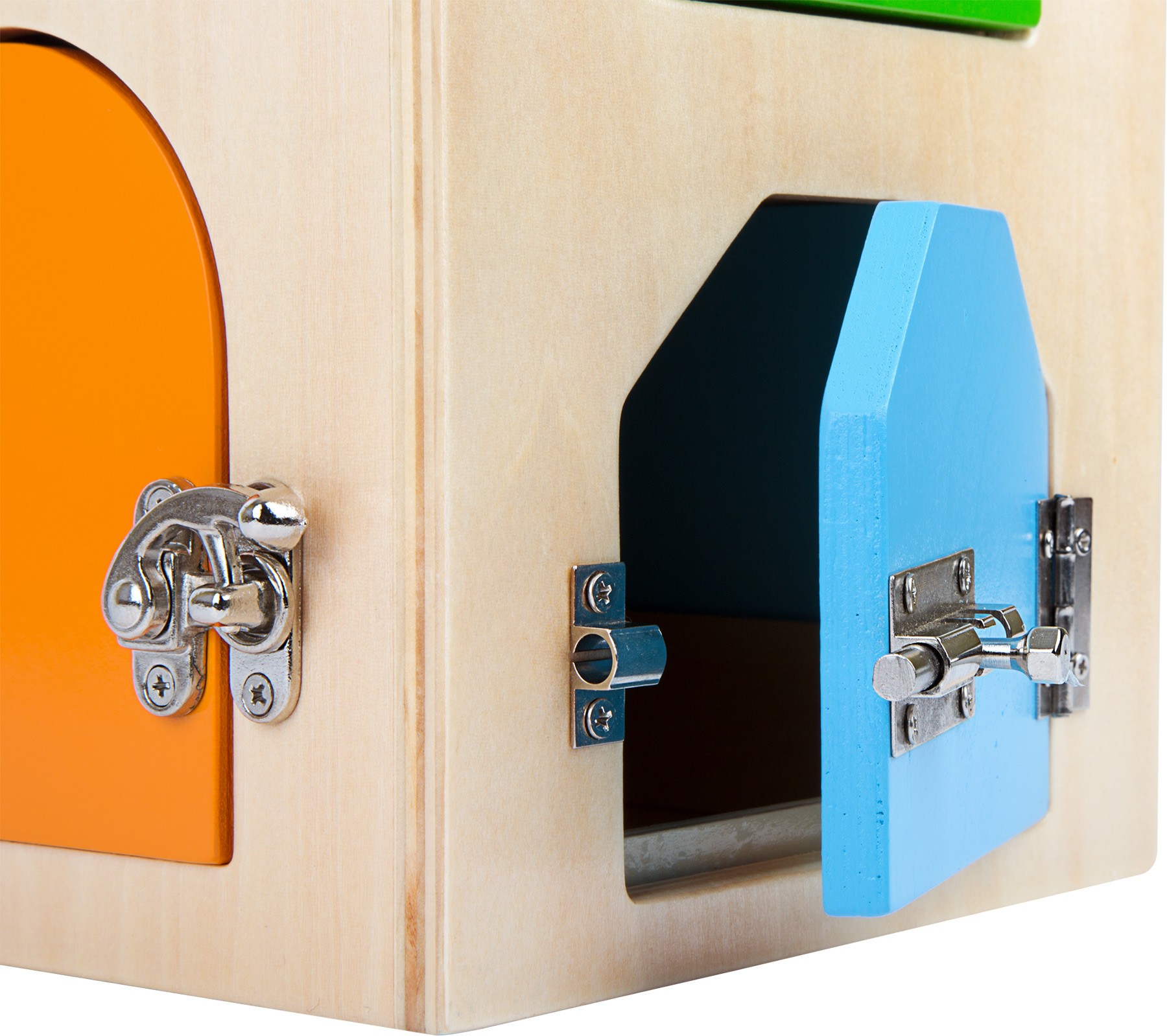 Montessori Wooden Lock Box & Latches Toy - Vue 5