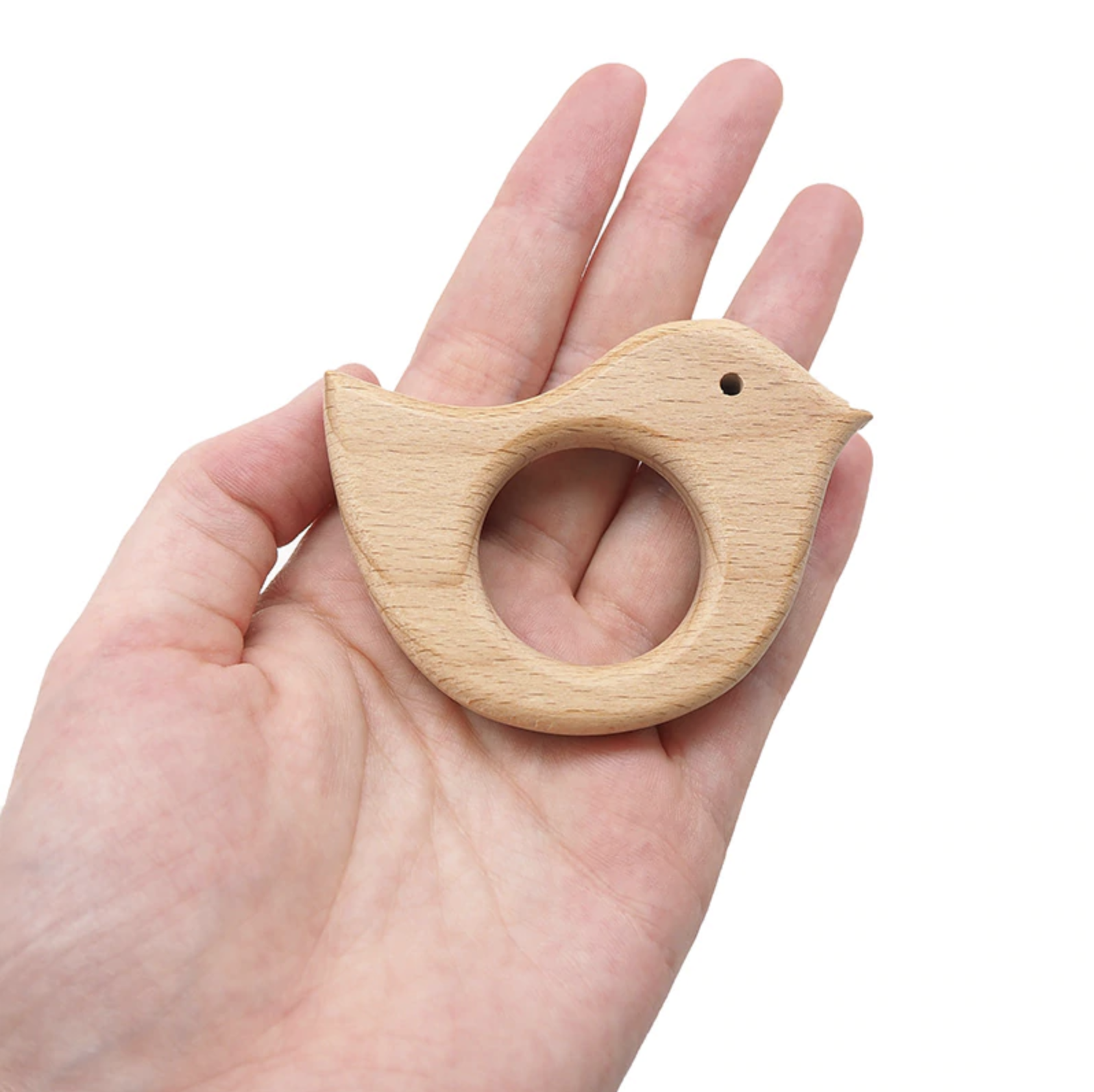 Beech Wood Animal Teething Ring - Vue 7