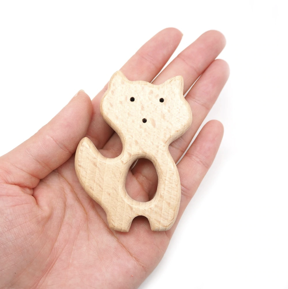 Beech Wood Animal Teething Ring - Vue 24