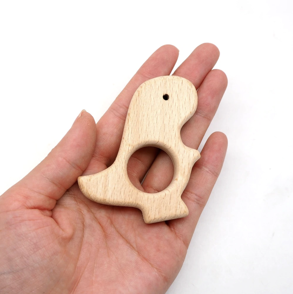 Beech Wood Animal Teething Ring - Vue 19