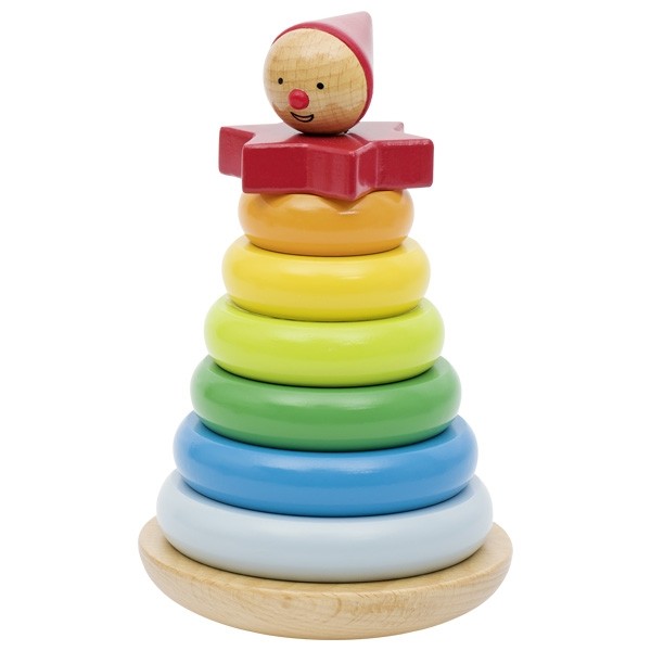 Wooden Clown Stacking Ring Tumbler Tower - Vue 3