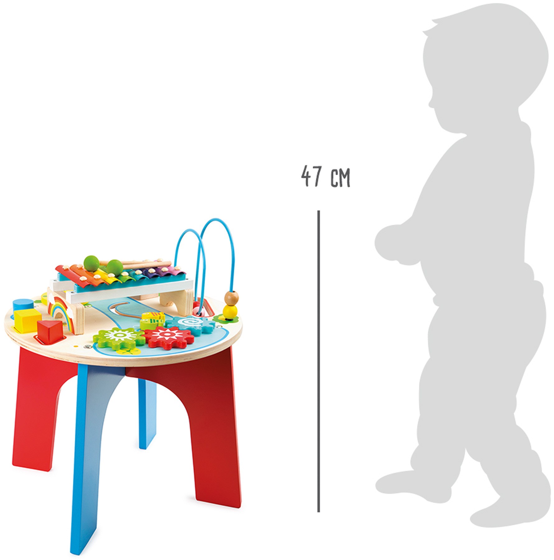Deluxe Wooden Baby & Toddler Sensory Activity Table - Vue 4