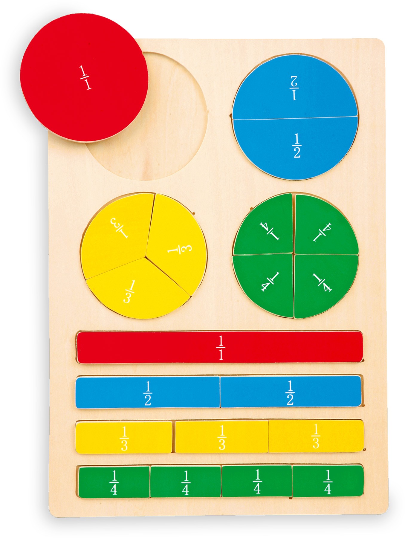 Montessori Wooden Fraction Calculator Learning Board - Vue 2