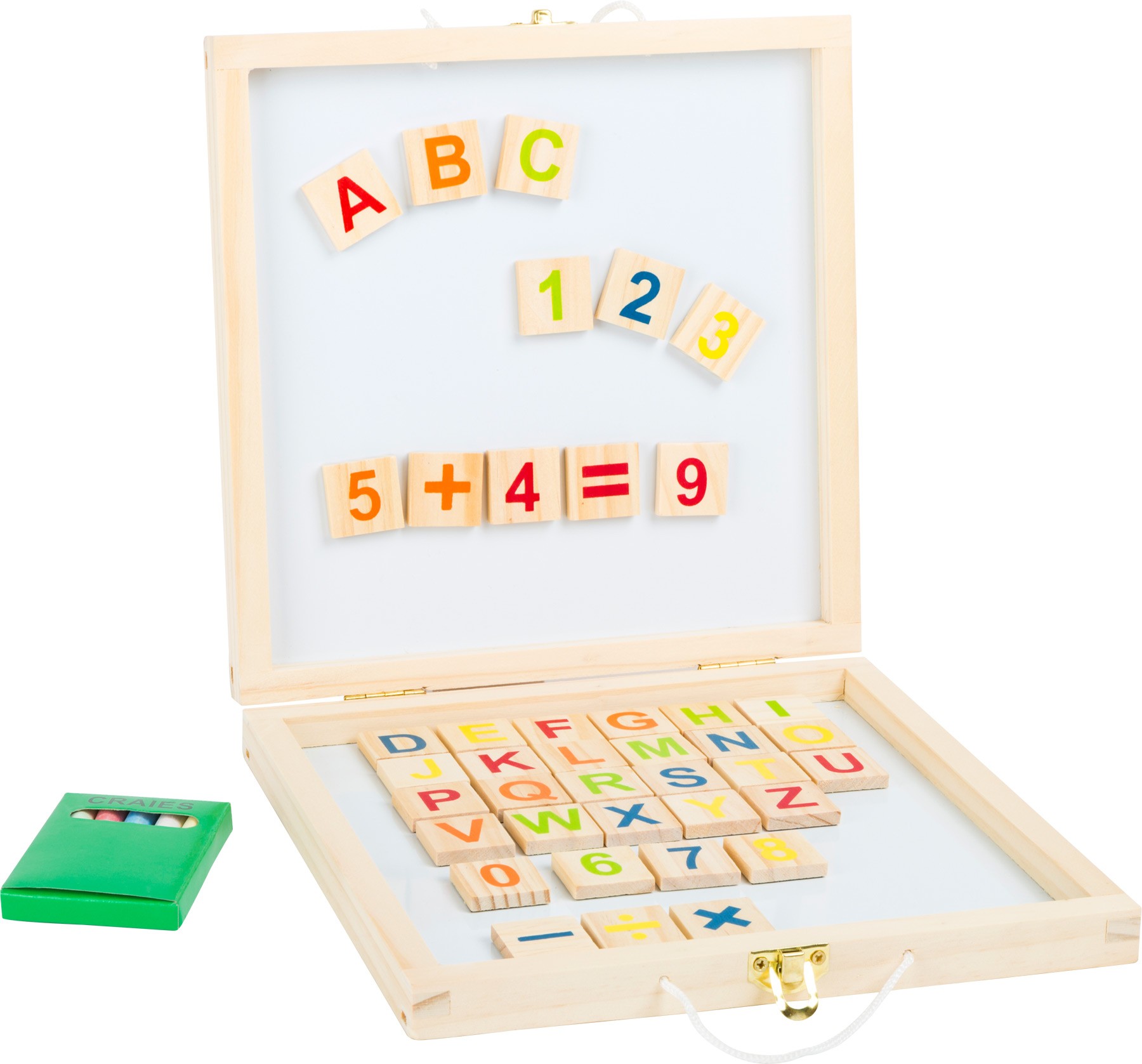 Magnetic Wooden Letters & Numbers Activity Box