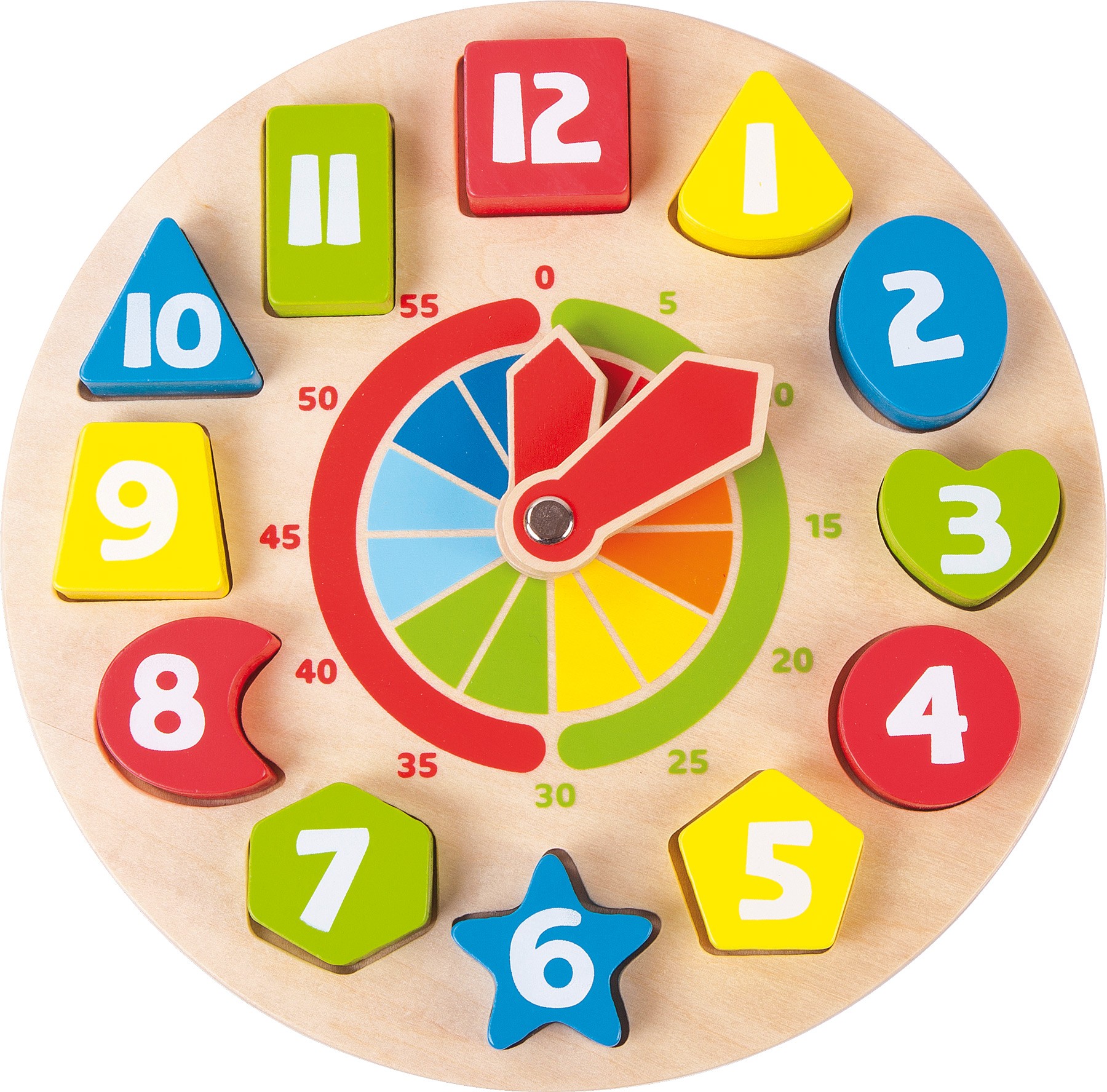 Montessori Wooden Time-Telling Learning Clock Box Set - Vue 2