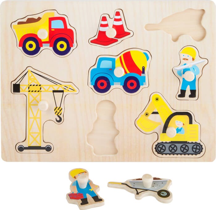 Toddler Wooden Inset Peg Puzzle - Learning Themes