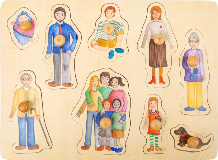 Toddler Wooden Inset Peg Puzzle - Learning Themes - Vue 4