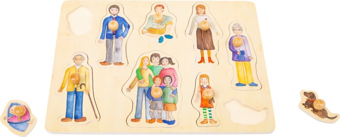 Toddler Wooden Inset Peg Puzzle - Learning Themes - Vue 5