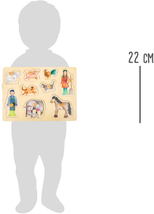 Toddler Wooden Inset Peg Puzzle - Learning Themes - Vue 9