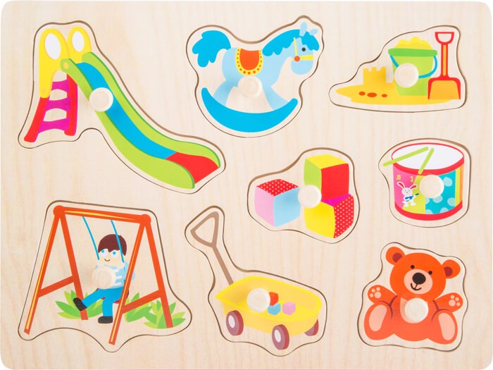 Toddler Wooden Inset Peg Puzzle - Learning Themes - Vue 15