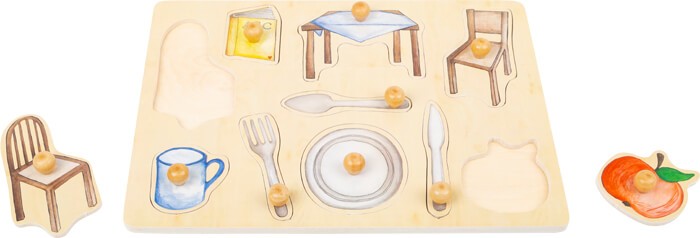 Toddler Wooden Inset Peg Puzzle - Learning Themes - Vue 18