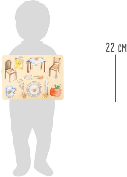 Toddler Wooden Inset Peg Puzzle - Learning Themes - Vue 19