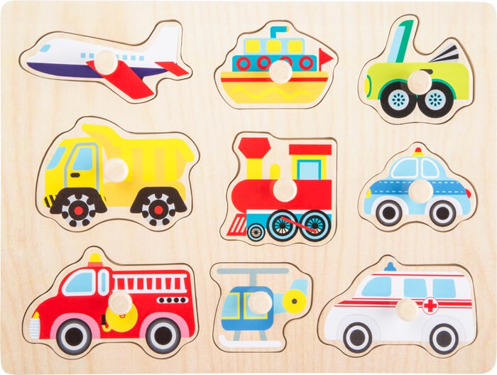 Toddler Wooden Inset Peg Puzzle - Learning Themes - Vue 20
