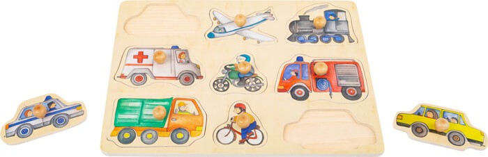 Toddler Wooden Inset Peg Puzzle - Learning Themes - Vue 23