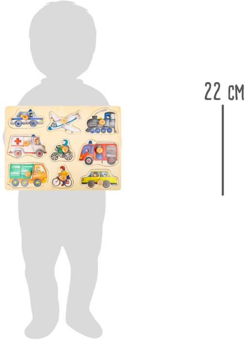 Toddler Wooden Inset Peg Puzzle - Learning Themes - Vue 24