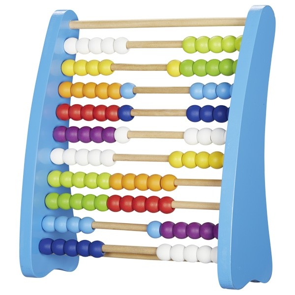 Large Wooden 100-Bead Abacus Frame - Blue
