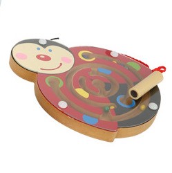 Magnetic Wooden Bead Maze - Precision Stylus Wand Toy - Vue 8
