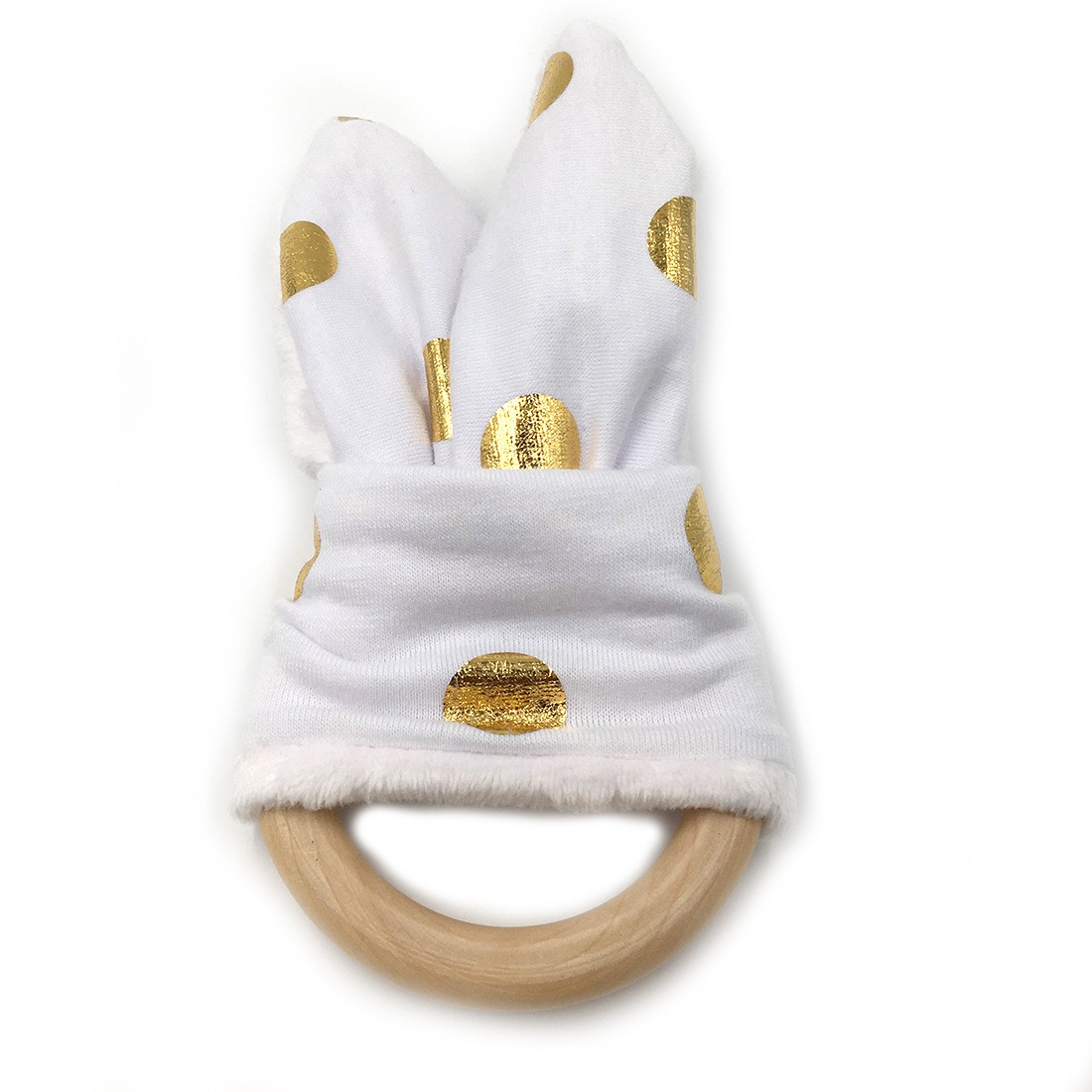 Montessori Teething Ring - Bunny Ears - Vue 16