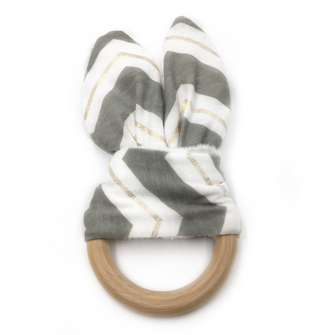 Montessori Teething Ring - Bunny Ears - Vue 23