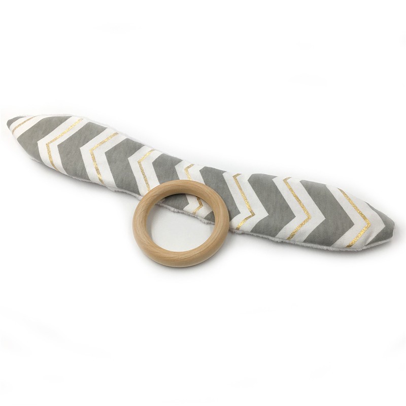 Montessori Teething Ring - Bunny Ears - Vue 24