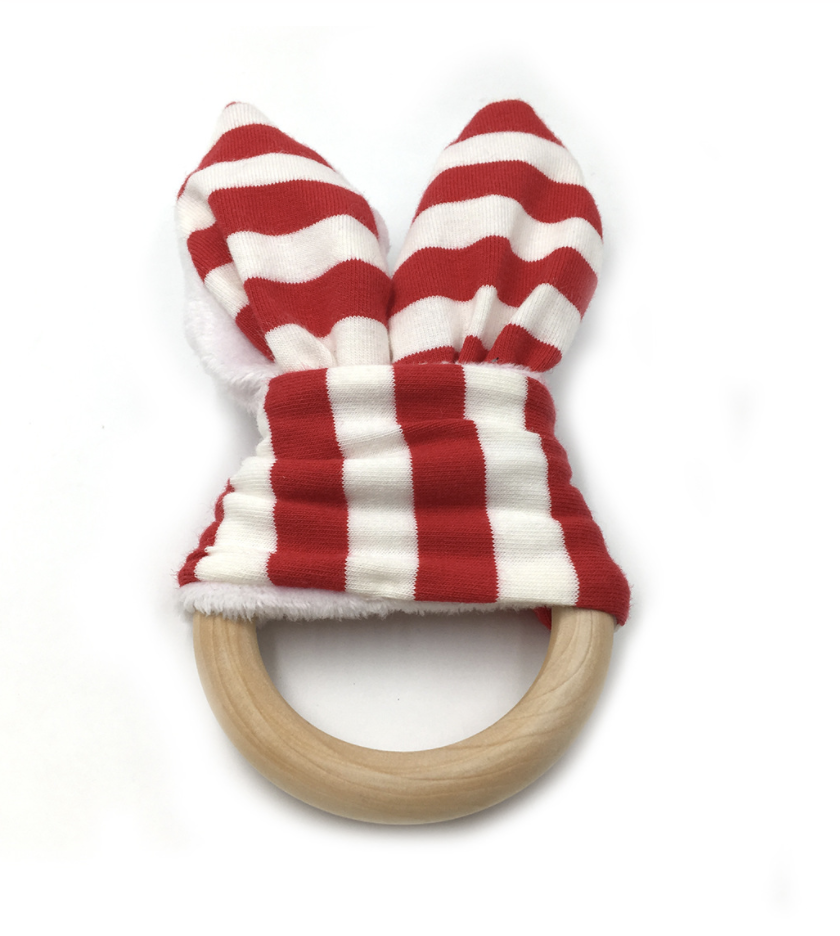 Montessori Teething Ring - Bunny Ears - Vue 34
