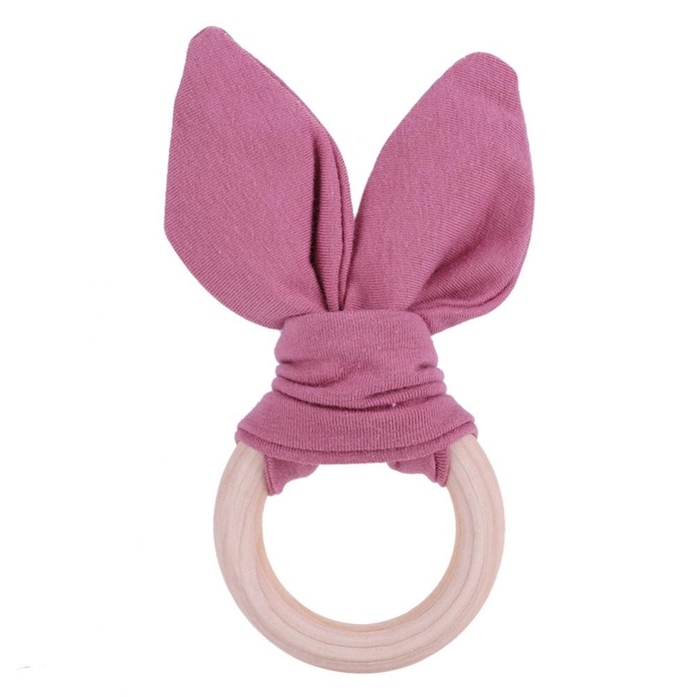Montessori Teething Ring - Bunny Ears - Vue 3