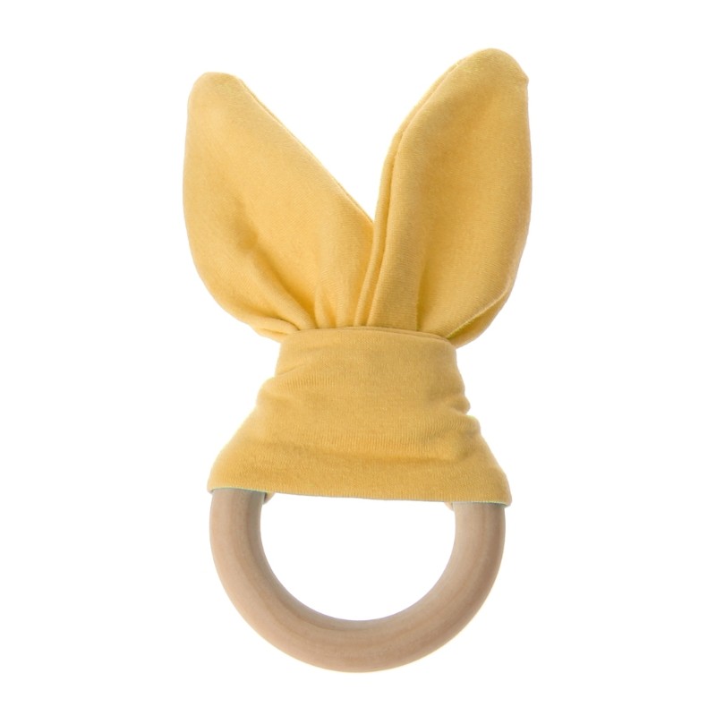 Montessori Teething Ring - Bunny Ears - Vue 12