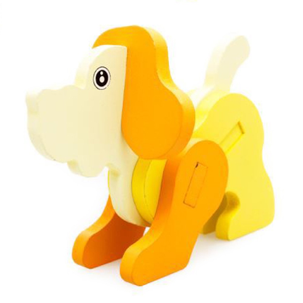 3D Wooden Animal Assembly Puzzle - Chunky Shape Sorter - Vue 7