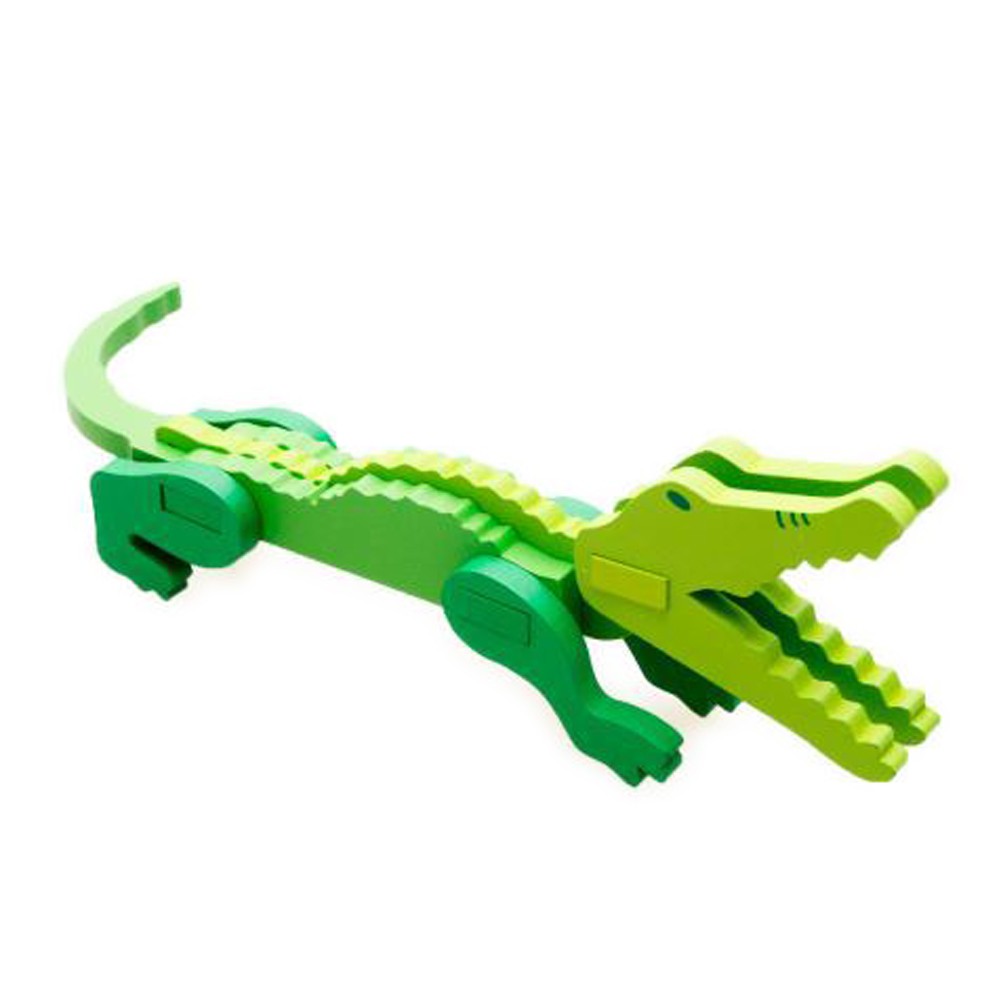 3D Wooden Animal Assembly Puzzle - Chunky Shape Sorter - Vue 8