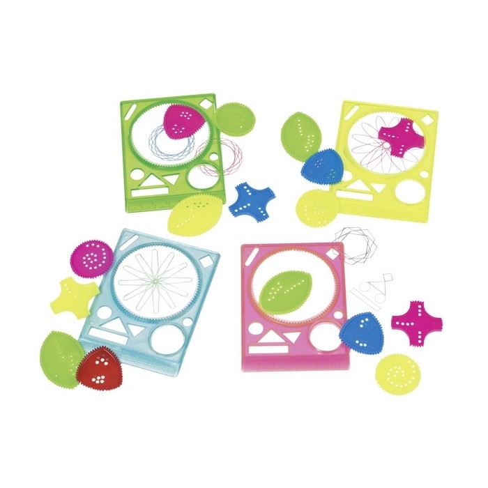 Rosette & Spirograph Mandala Drawing Stencils - Pack of 5 - Vue 2