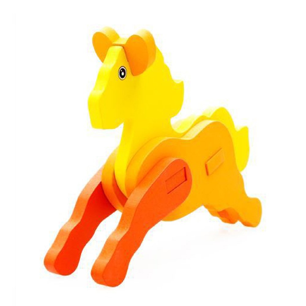 3D Wooden Animal Assembly Puzzle - Chunky Shape Sorter - Vue 12