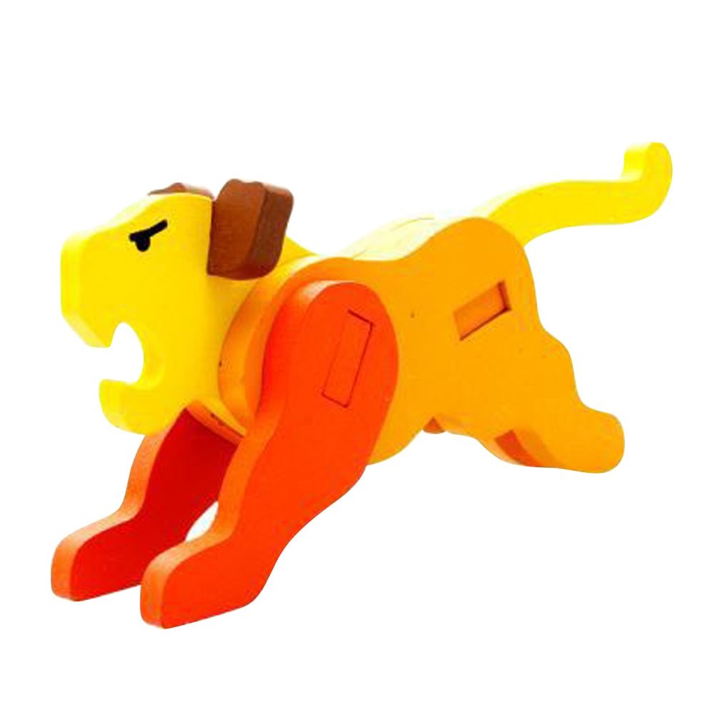 3D Wooden Animal Assembly Puzzle - Chunky Shape Sorter - Vue 13
