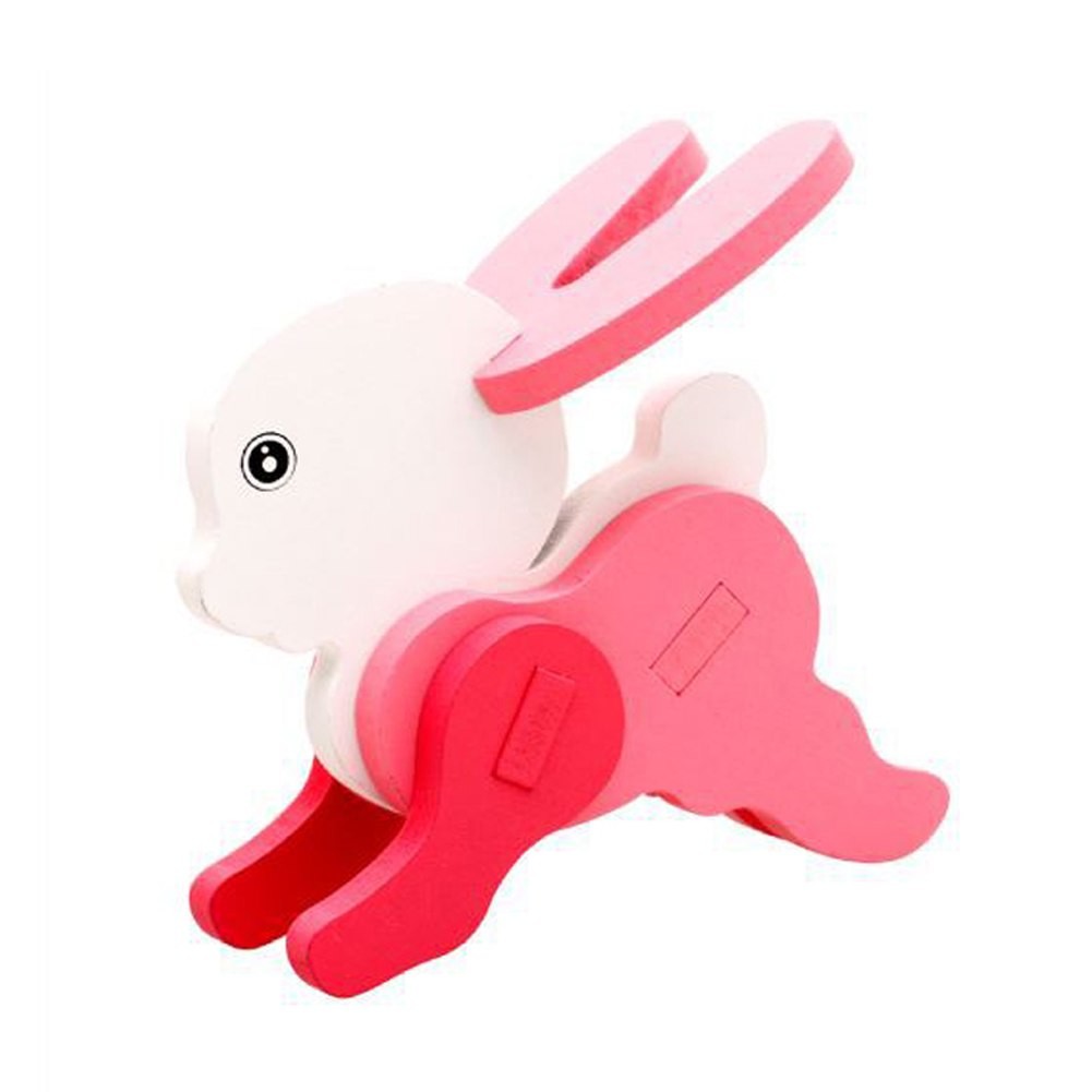 3D Wooden Animal Assembly Puzzle - Chunky Shape Sorter - Vue 15
