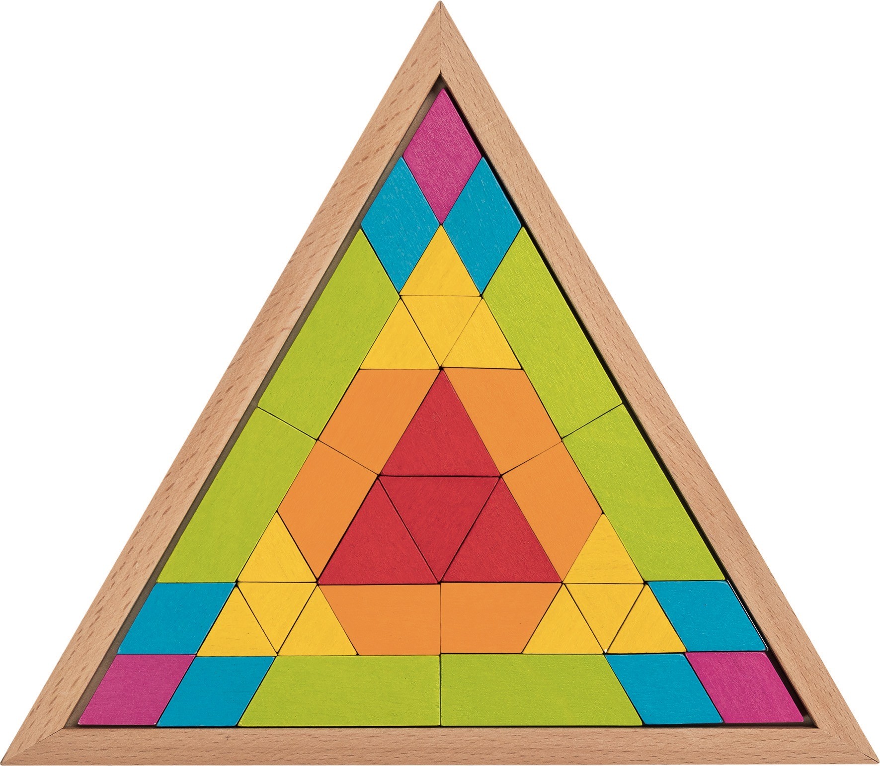Wooden Triangular Mosaic Puzzle - 37 Pieces - Vue 2