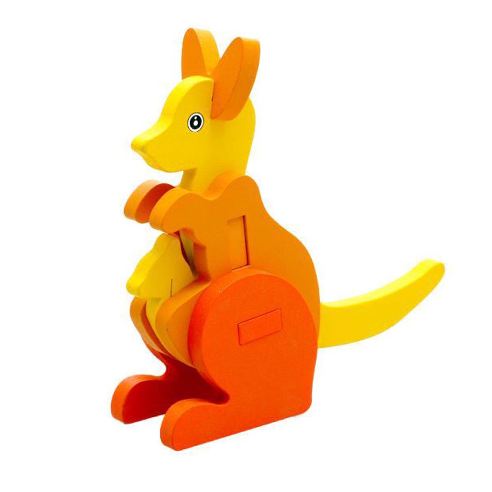3D Wooden Animal Assembly Puzzle - Chunky Shape Sorter - Vue 17