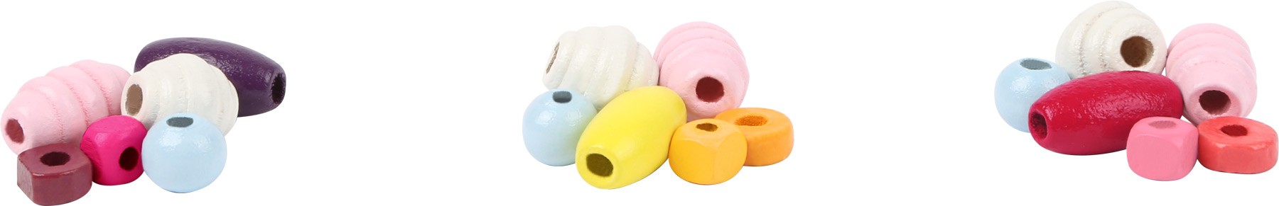 Assorted Wooden Threading Beads with Storage Bag - Vue 5