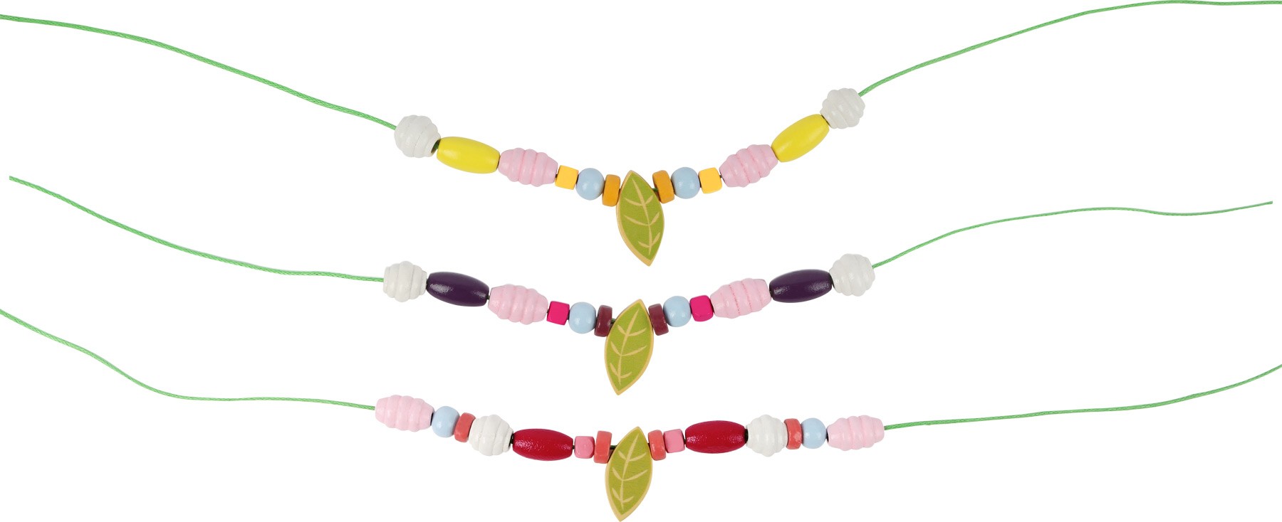 Assorted Wooden Threading Beads with Storage Bag - Vue 6