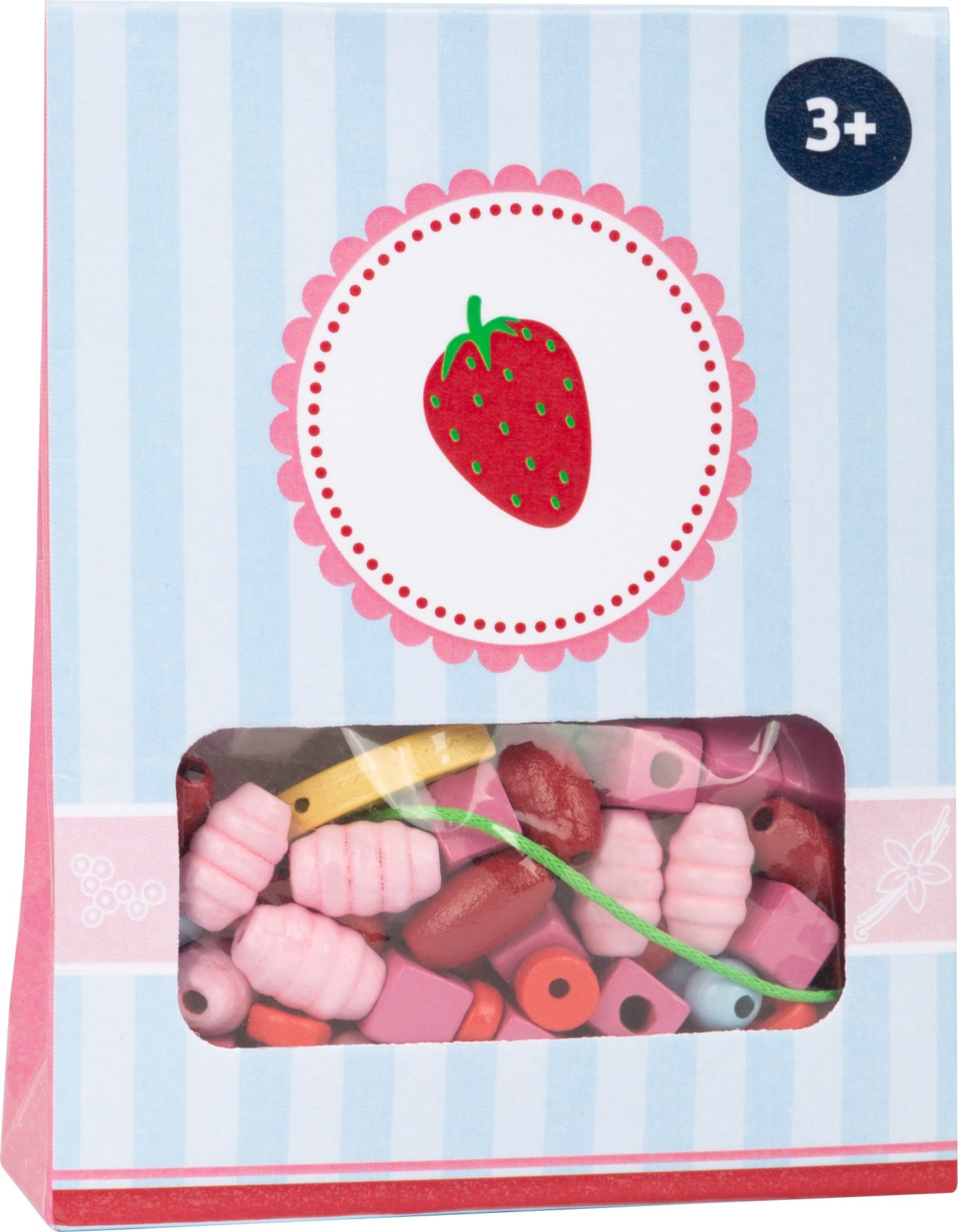Assorted Wooden Threading Beads with Storage Bag