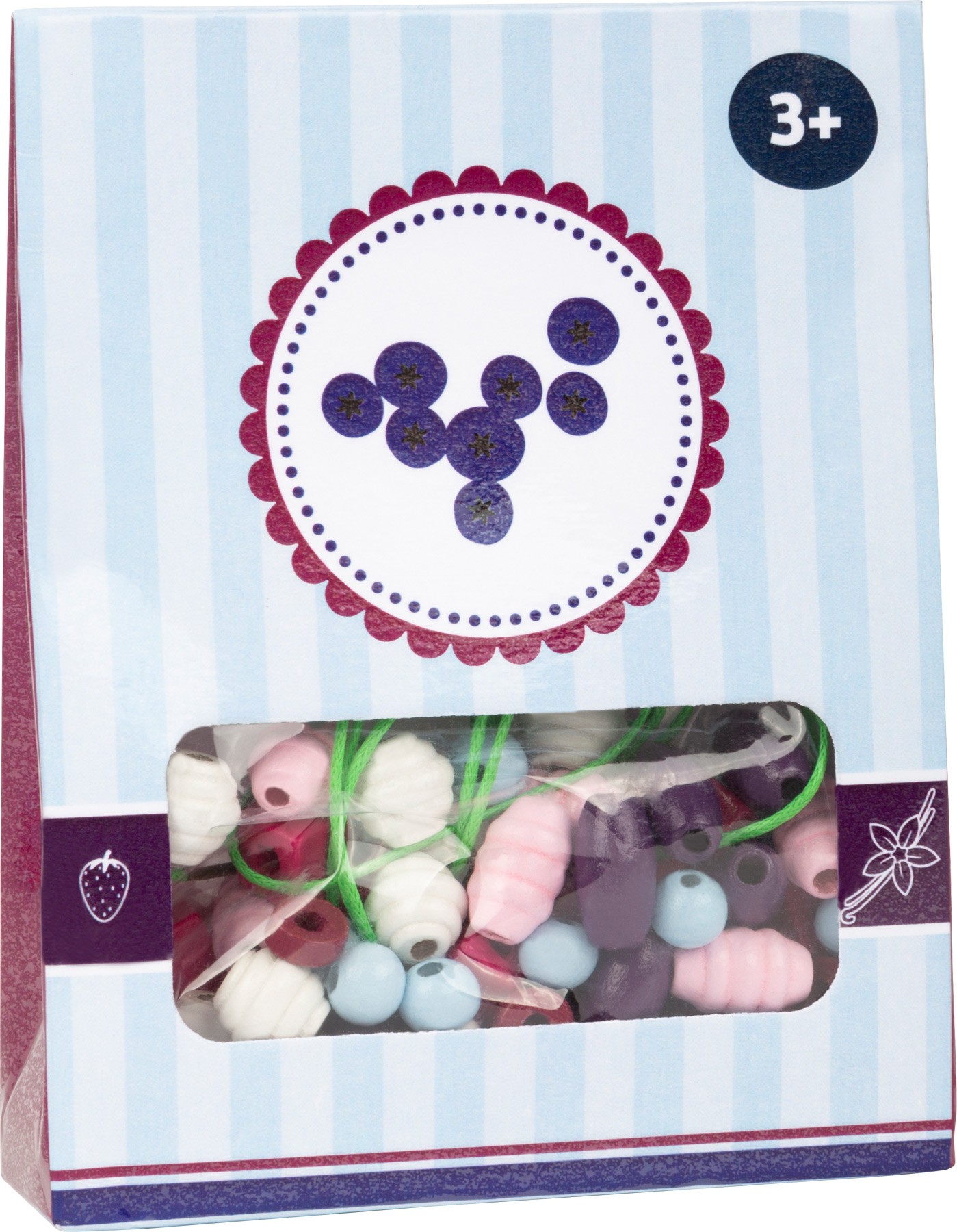 Assorted Wooden Threading Beads with Storage Bag - Vue 2
