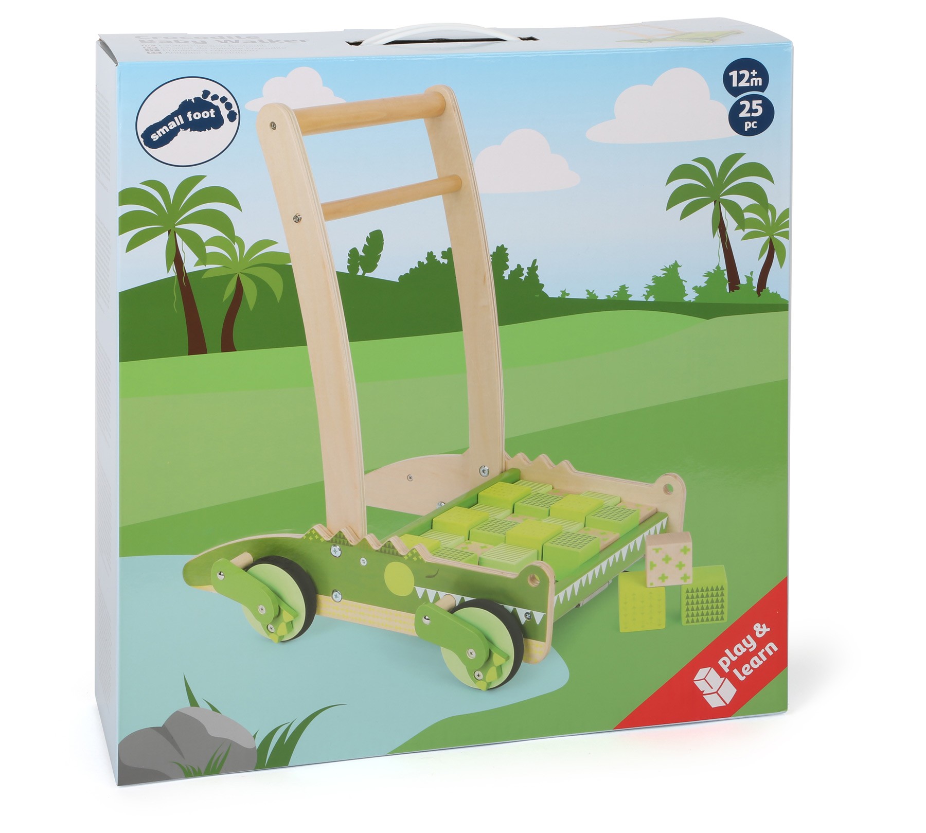 Wooden Crocodile Push Walker with Snapping Jaws - Vue 12