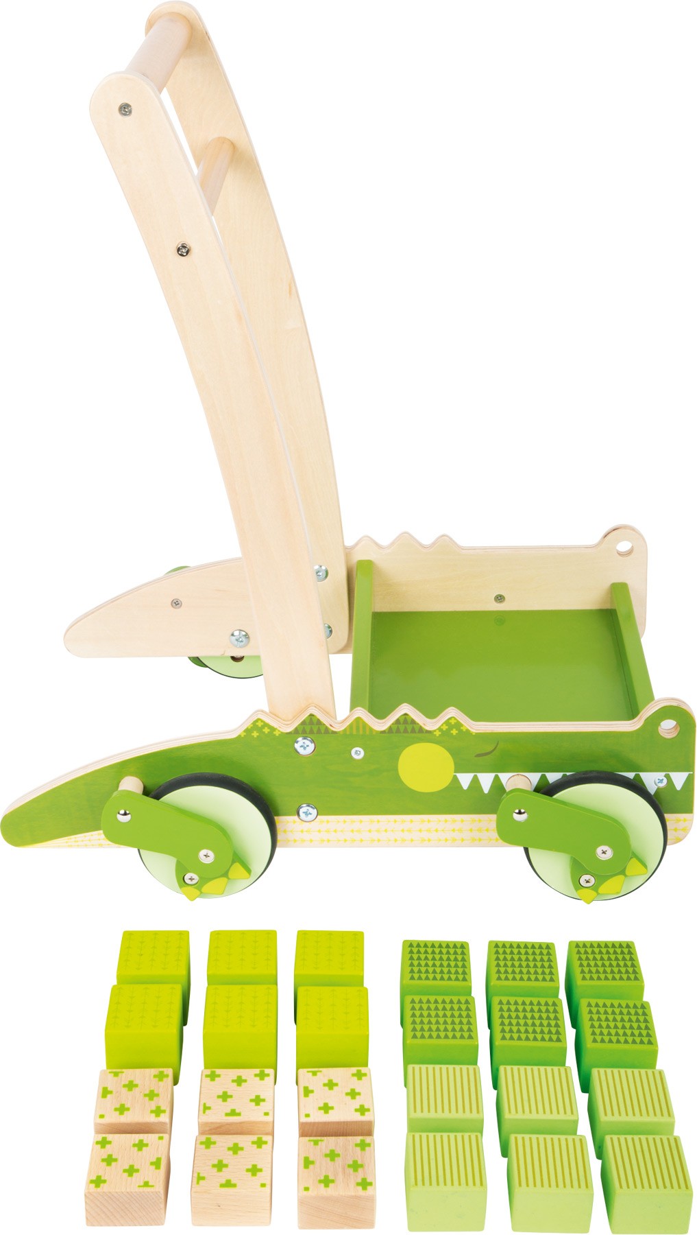 Wooden Crocodile Push Walker with Snapping Jaws - Vue 4