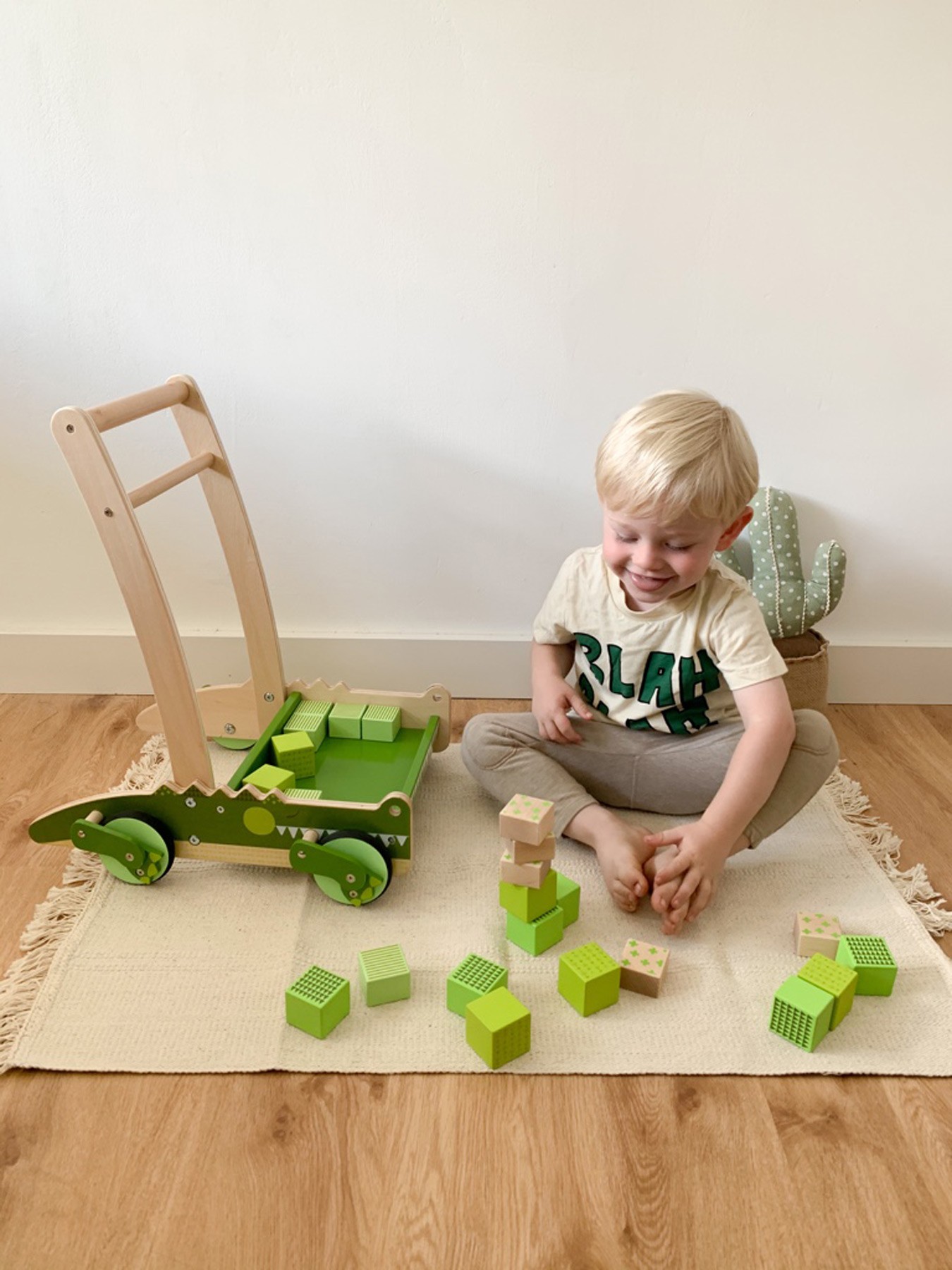 Wooden Crocodile Push Walker with Snapping Jaws - Vue 10