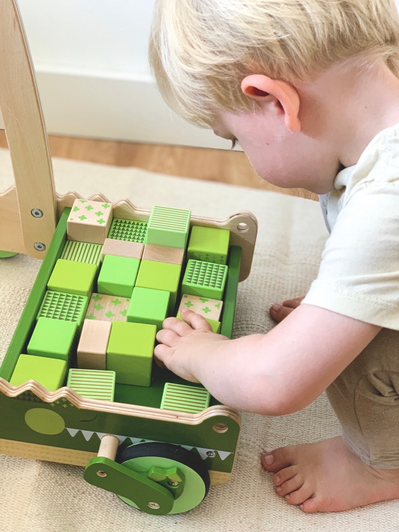 Wooden Crocodile Push Walker with Snapping Jaws - Vue 11