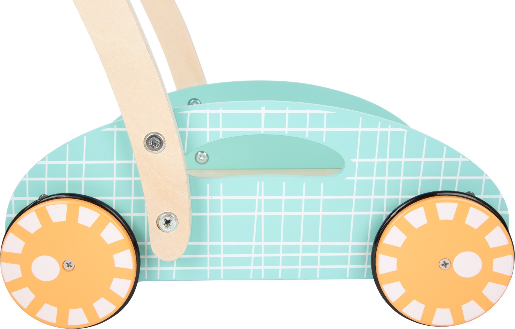 Pastel Wooden Baby Push Walker with 34 Blocks - Vue 8