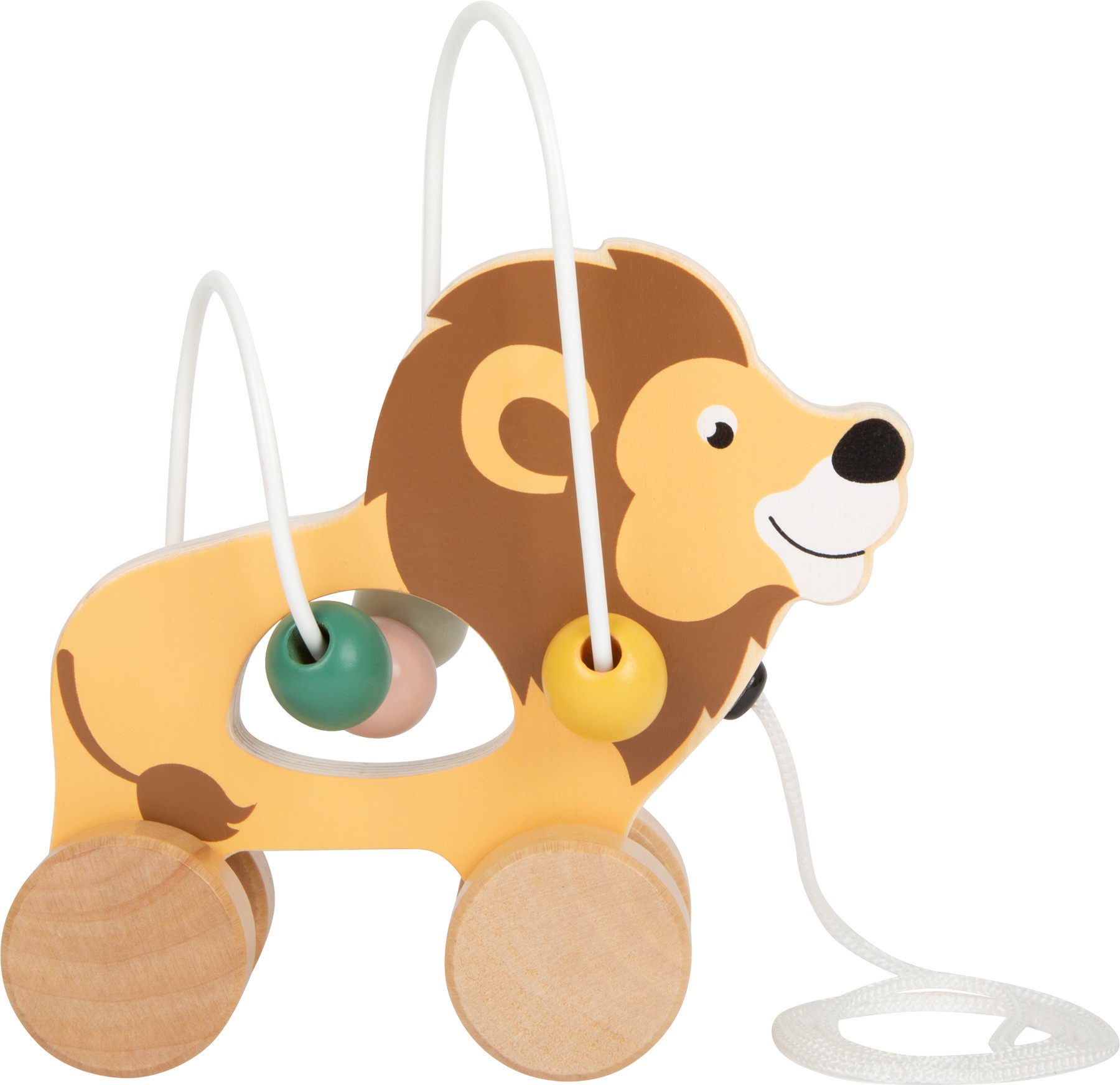 Pull-Along Wooden Lion with Wire Bead Maze - Vue 2
