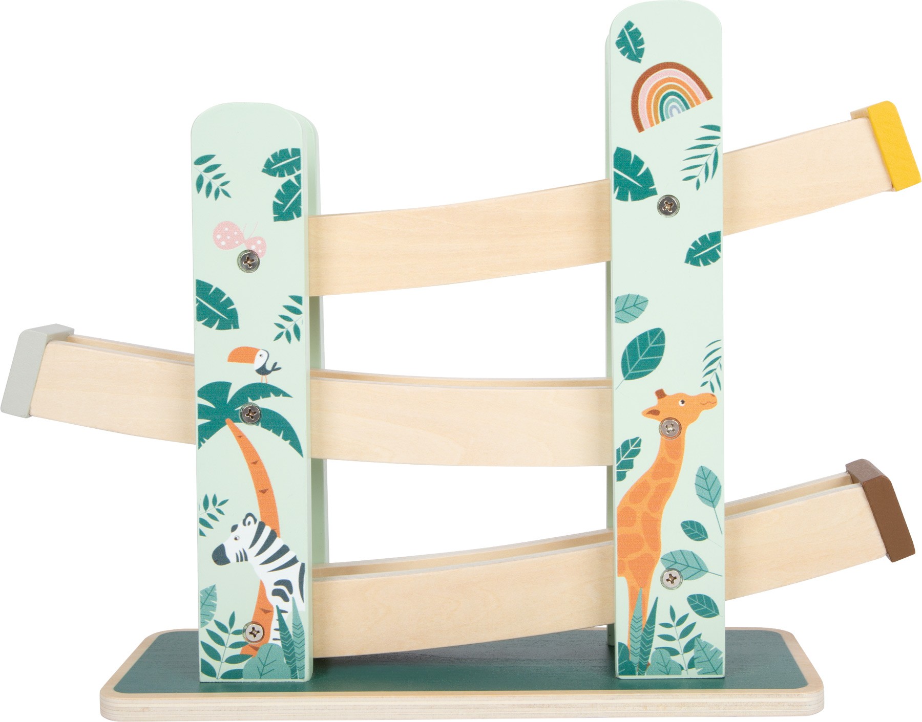 Safari Wooden Rolling Wheel Cascade Ramp Racer - Vue 5