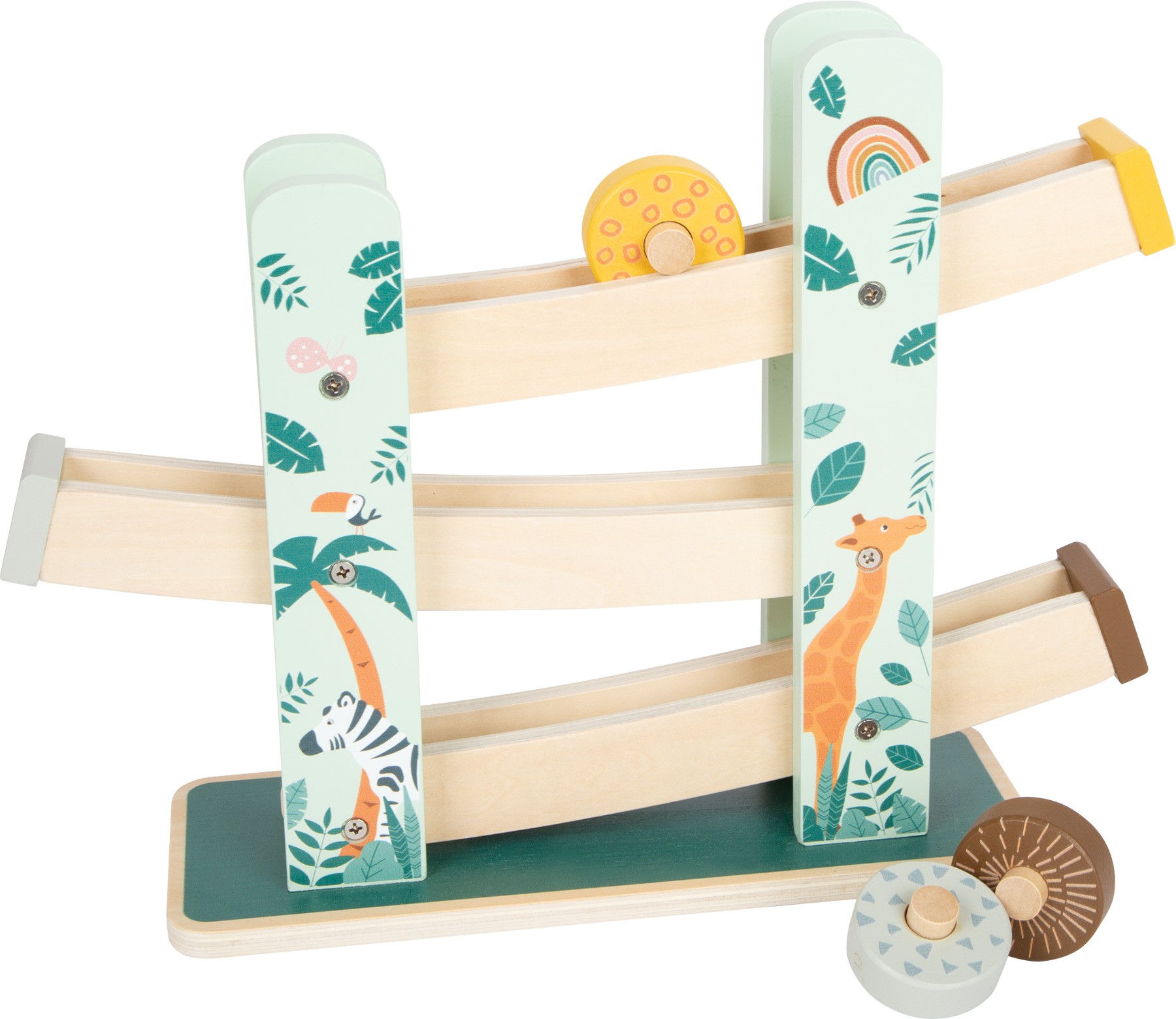 Safari Wooden Rolling Wheel Cascade Ramp Racer - Vue 3
